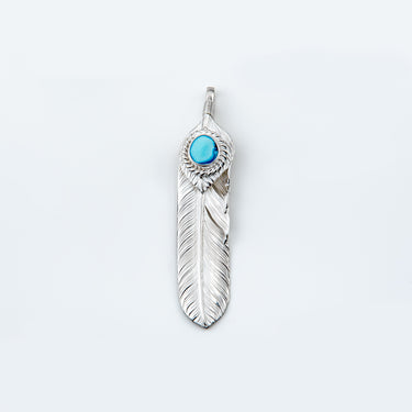 L flight feather 01/heart feather/SV cup Lavender Turquoise