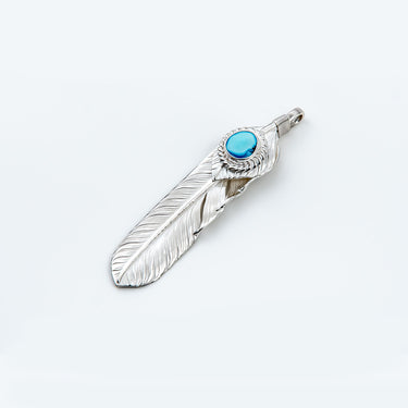 L flight feather 01/heart feather/SV cup Lavender Turquoise