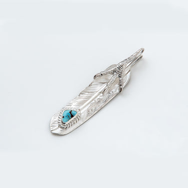 L arabesque flight feather 02/claw/SV cup Lavender Turquoise