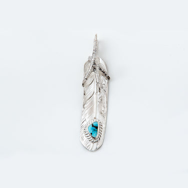 L arabesque flight feather 02/claw/SV cup Lavender Turquoise