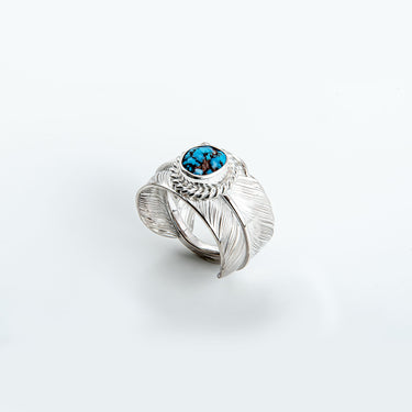 L flight feather ring 01/SV cup Lavender Turquoise