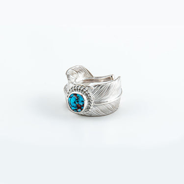 L flight feather ring 01/SV cup Lavender Turquoise