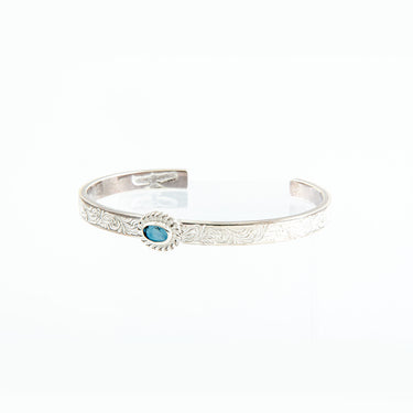 M size arabesque design 5mm bangle/SV cup Lavender Turquoise