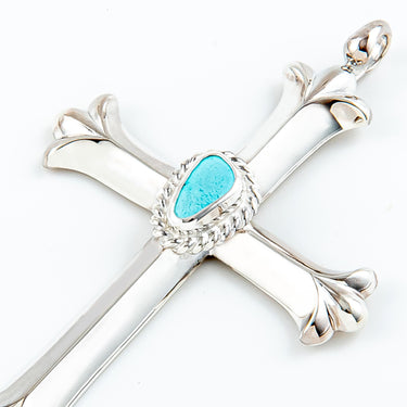 cross pendant /SV cup Lavender Turquoise