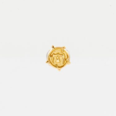 L bead/K18YG arabesque eagle metal