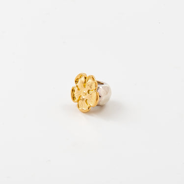 L bead/K18YG M flower metal
