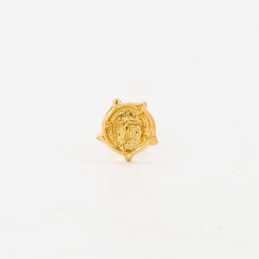 K18 arabesque eagle metal pierce