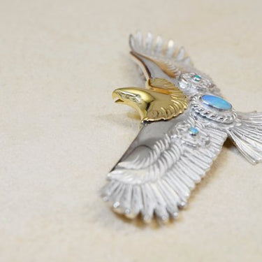 eagle eg-03(K18/925)/opal 6x8/S flower metal + opal