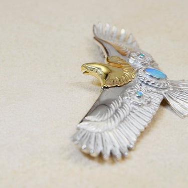 eagle eg-03(K18/925)/opal 6x8/S flower metal + opal