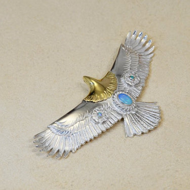 eagle eg-03(K18/925)/opal 6x8/S flower metal + opal