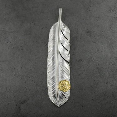 The new type of large size feather 01/K18 S flower metal