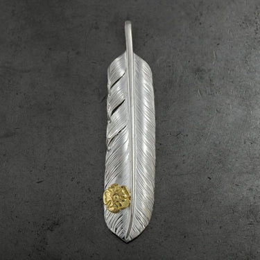 The new type of large size feather 02/K18 S flower metal