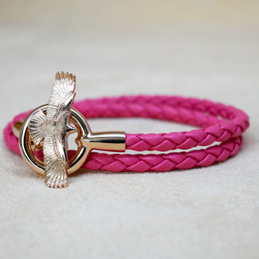 eg05 leather bracelet / K18PG