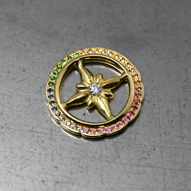 K18 Star wheel/Rainbow setting・dinamond
