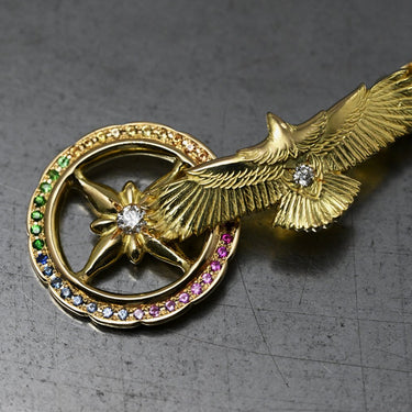 K18 Star wheel/Rainbow setting・dinamond