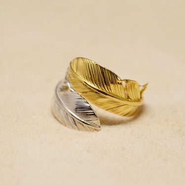 S-size feather ring SV925/K18