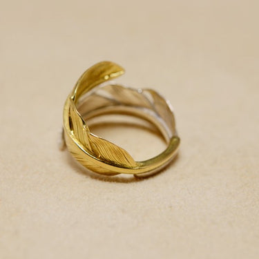 S-size feather ring SV925/K18
