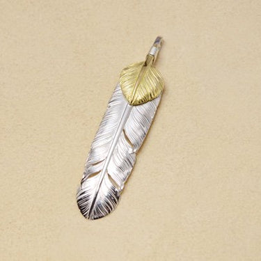 M-size feather・heart feather/K18