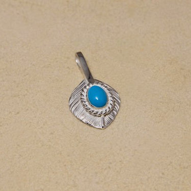 L-size heart feather 02/925・turquoise