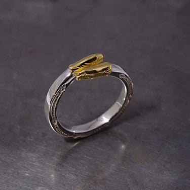 double eagleface Ring/K18 face