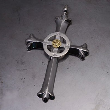 cross/medicine wheel/K18 S old eagle metal