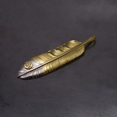 K18 L-size feather K18WG top 02/K18 S old eagle metal