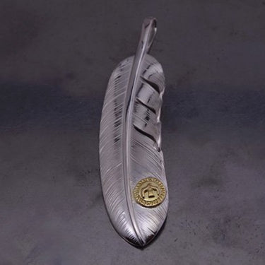L-size feather 01/k18 eagle metal