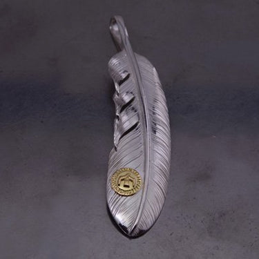 L-size feather 02/k18 eagle metal