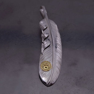 L-size feather 02/k18 eagle metal