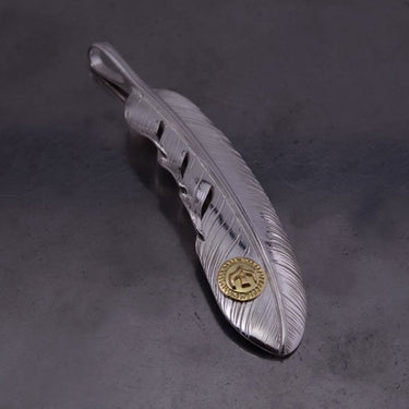 L-size feather 02/k18 eagle metal