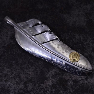 XL-size feather/K18 M old eagle metal