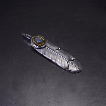 M size feather/heart feather・Opal/K18gold cup-02