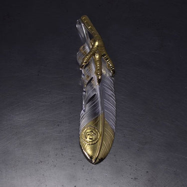 L-size feather K18 top 02/K18 claw/K18 M old eagle metal